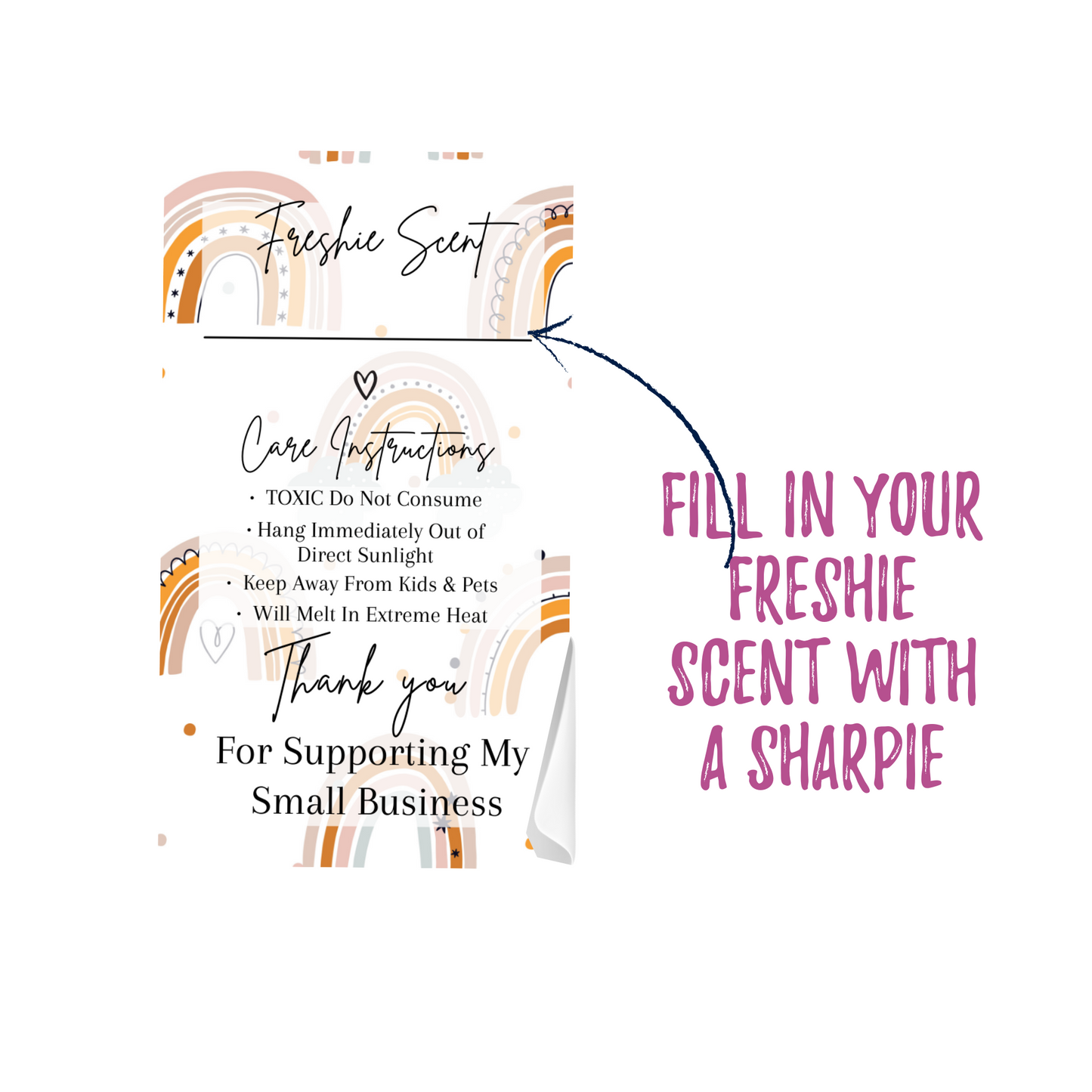 Rainbow Warning Labels Customer Package  2x3.5” | 200 Sticker Roll