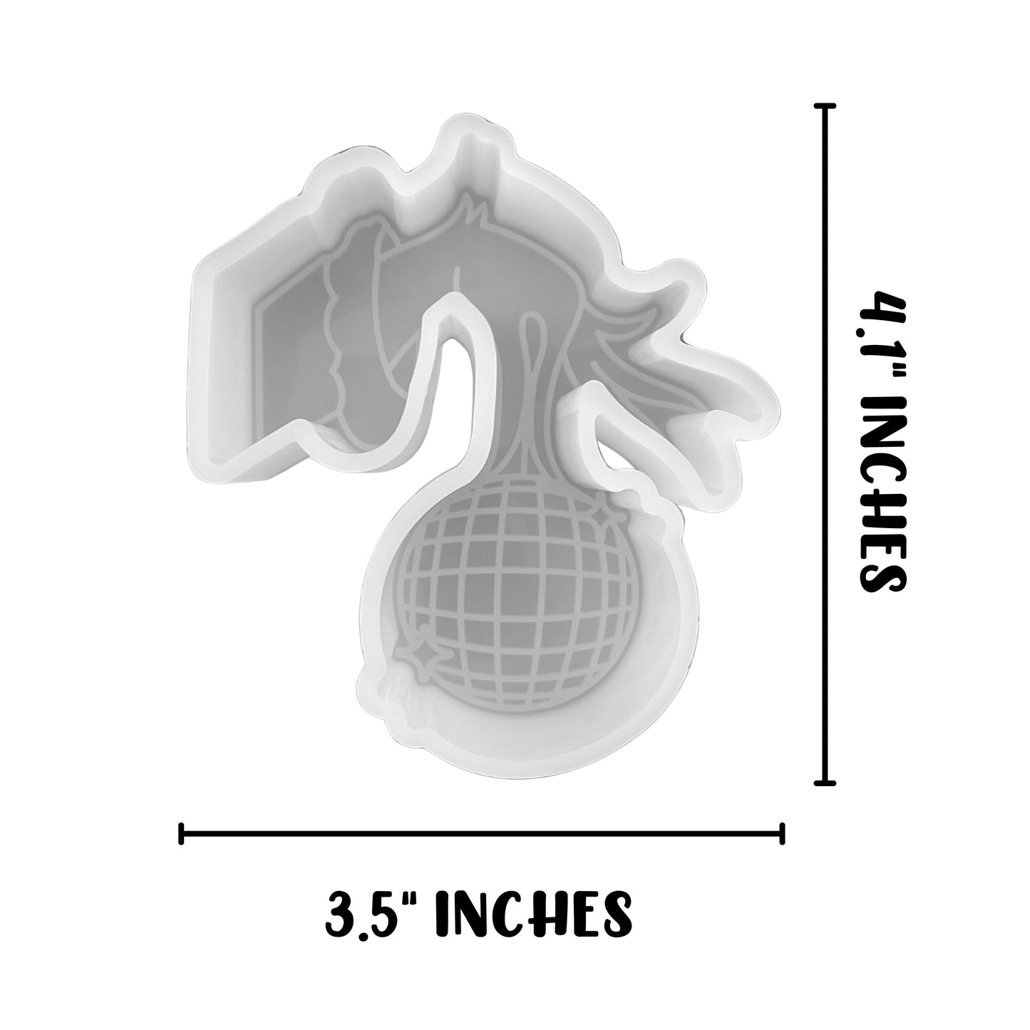 Grouch Hand Green Man Holding Disco Ball Silicone Mold