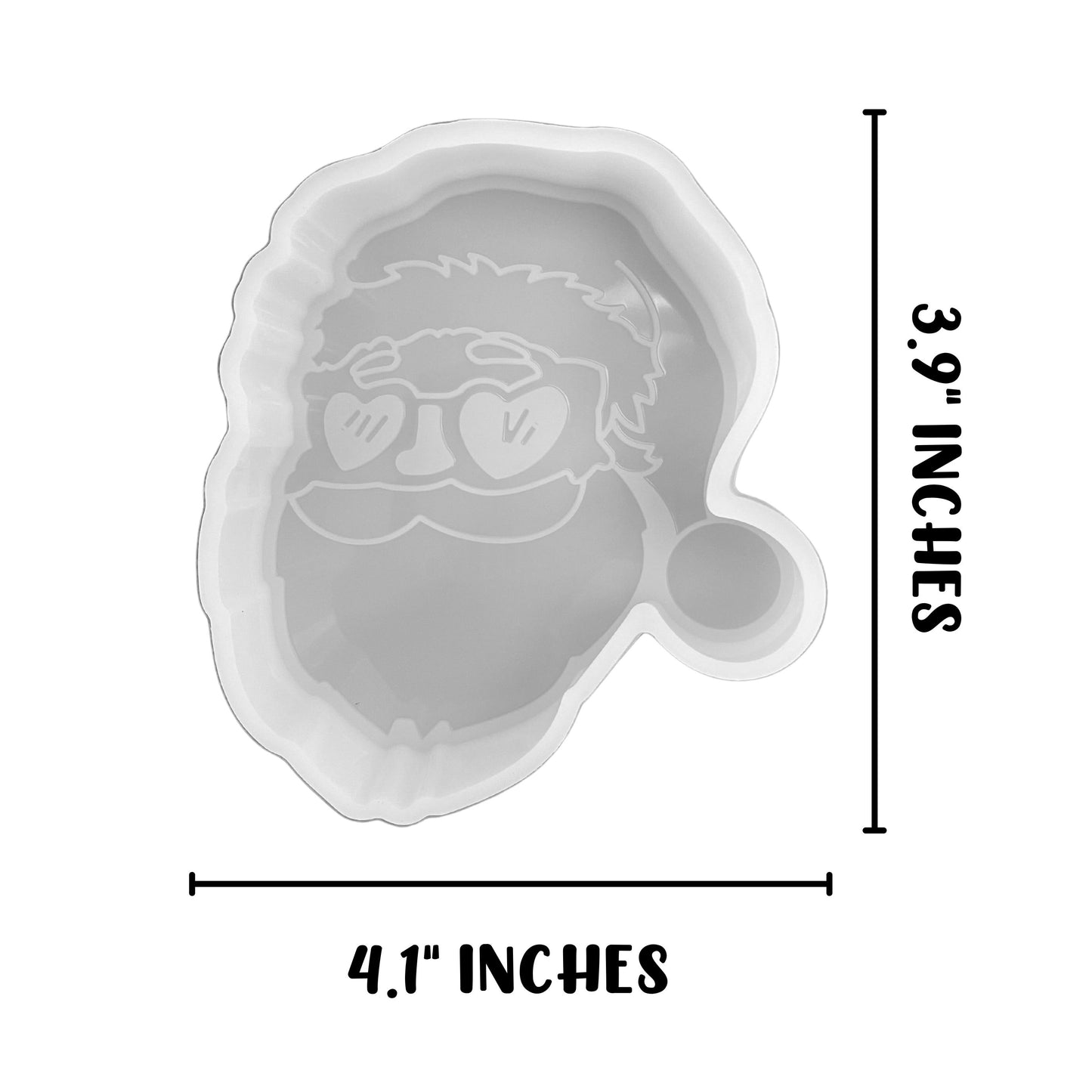Santa Claus with Heart Eyes Silicone Mold