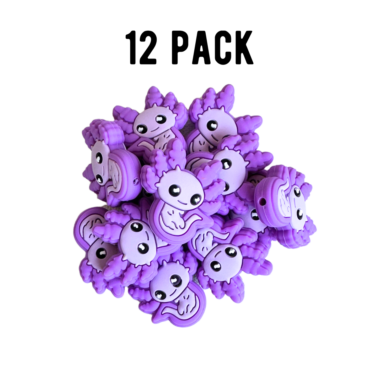Purple Axolotl Focal Beads Silicone