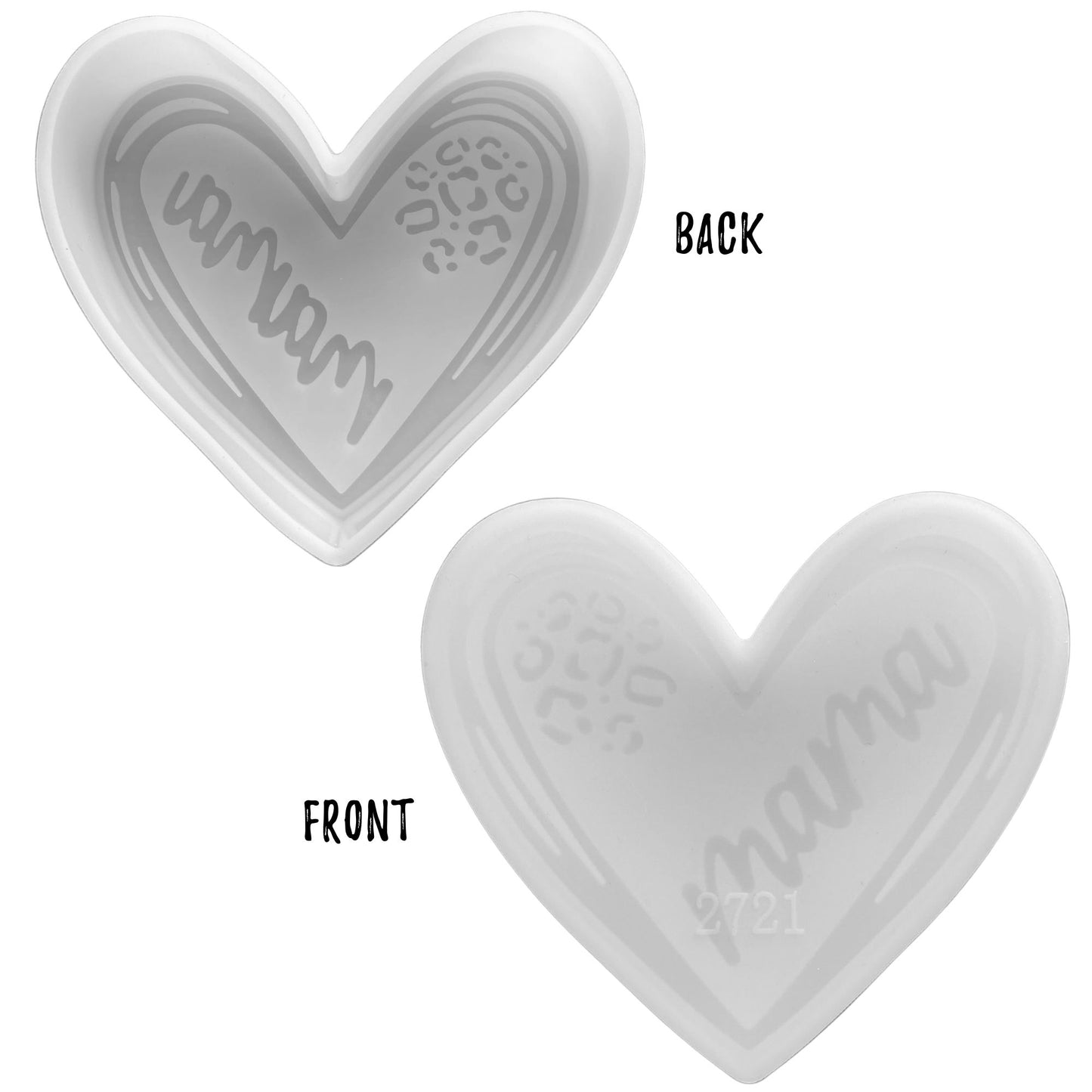 Mama Heart with Leopard Print