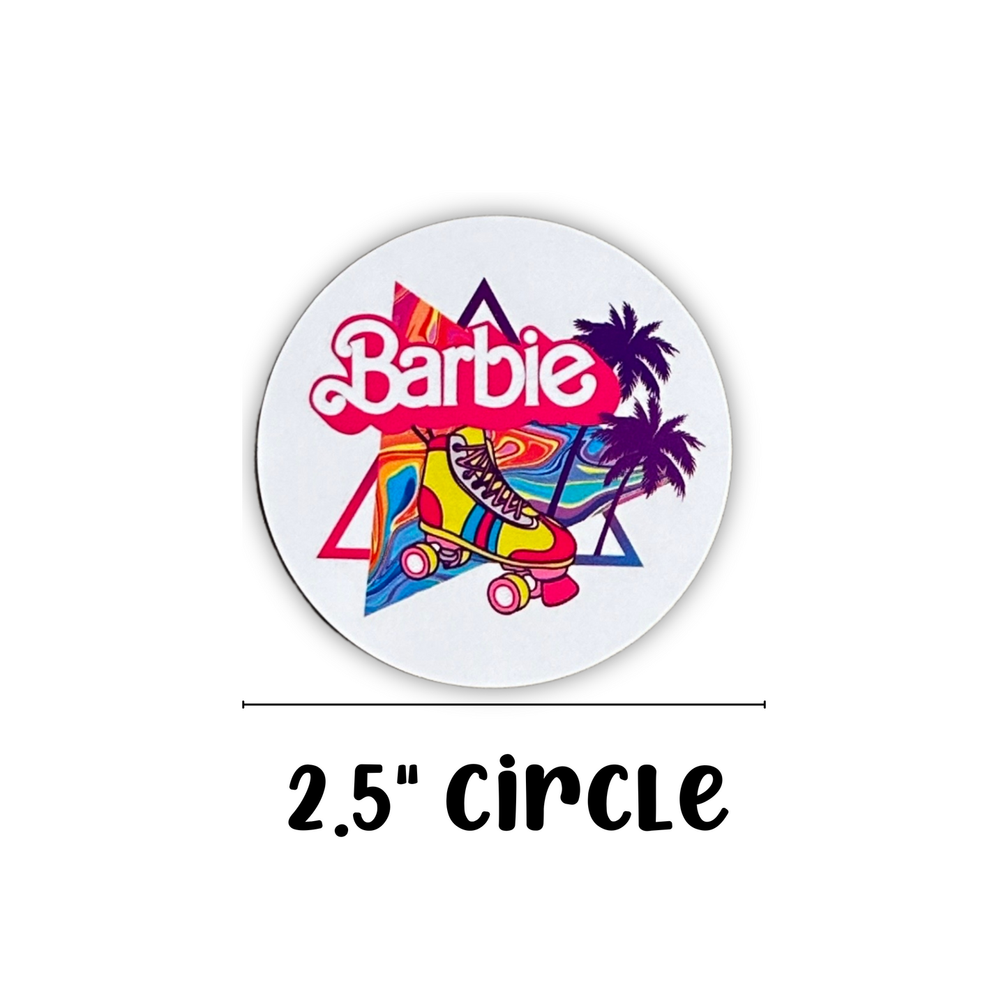 Pink Fashion Doll Freshie Cardstock Cutout Rounds | 30 pk Mixed Pack