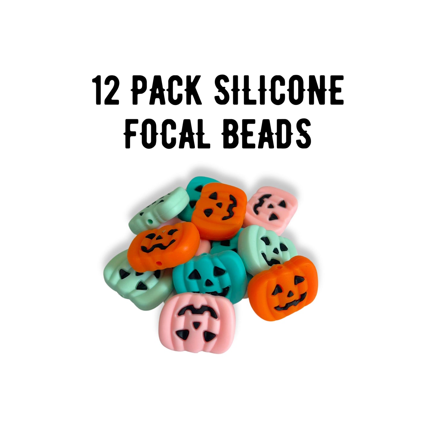 Jack O Lantern Halloween Freddy Focal Bead 3D 12 pk