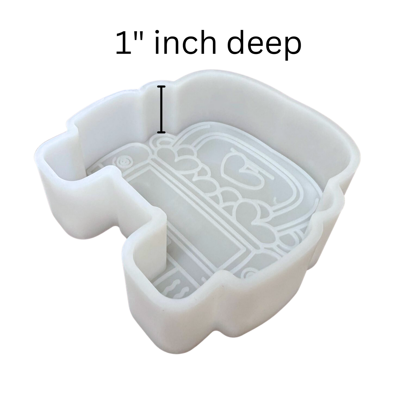 Valentines Truck with Hearts Silicone Mold