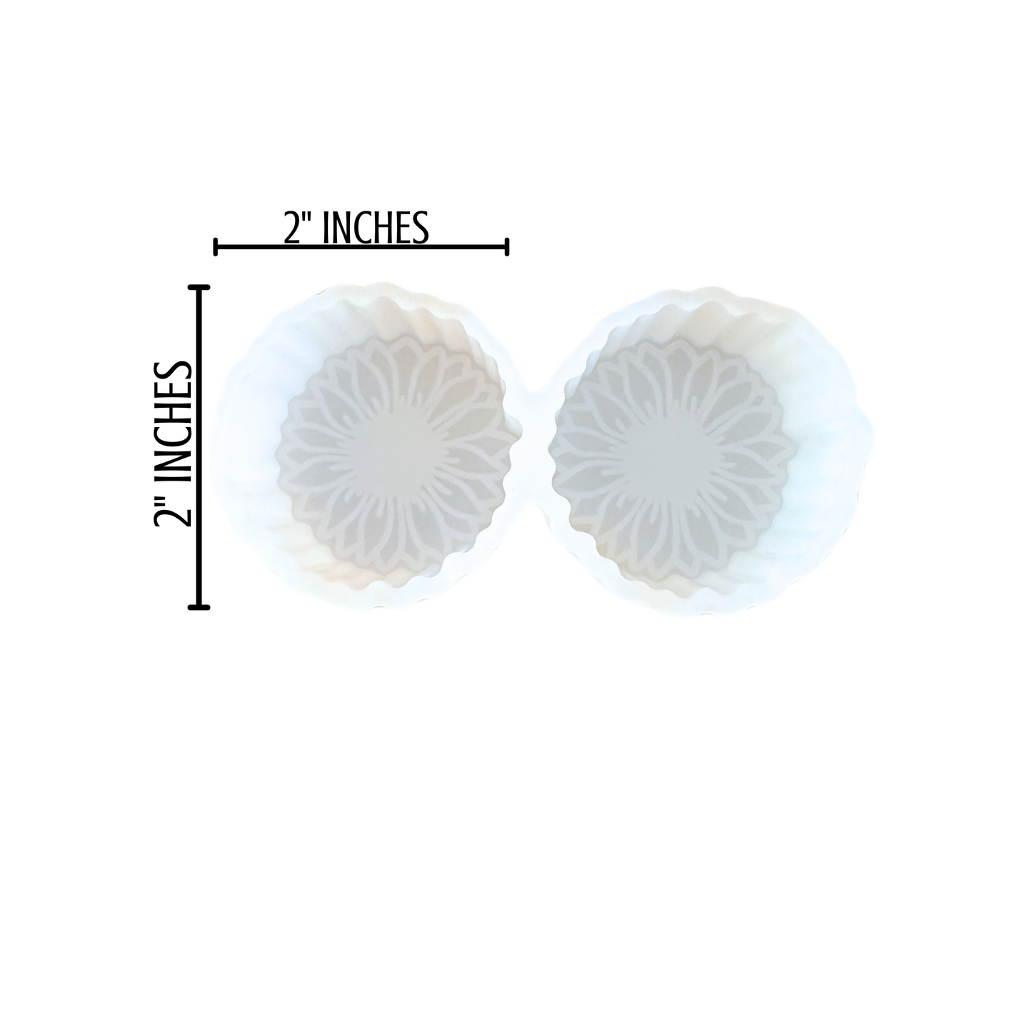 Sunflower Double Vent Clip Freshie Silicone Mold 2 x 2 x 0.8”
