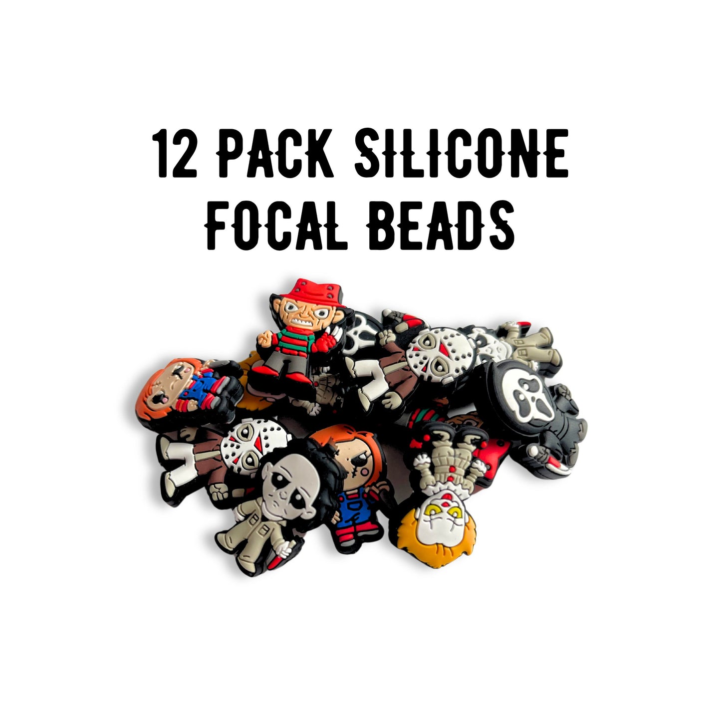 Horror Character Silicone Focal Beads Mixed 12pk