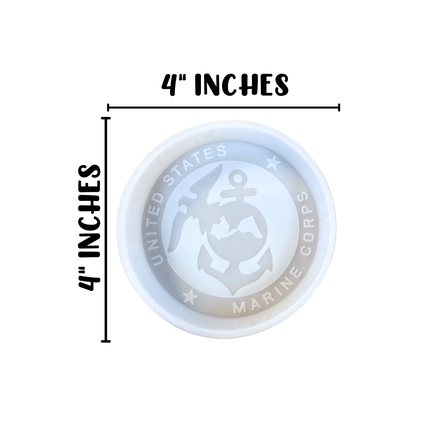 US Marine Corps Freshie Silicone Mold 4 x 4 x 0.8”