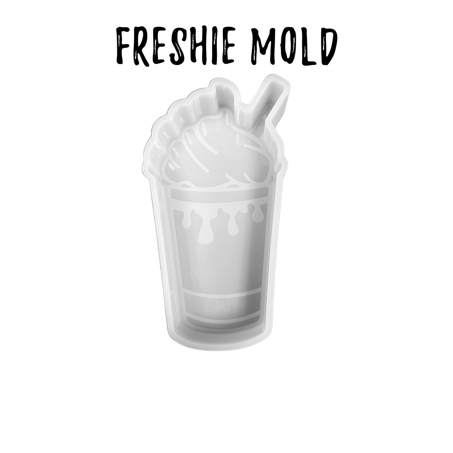 Coffee Drip Cup Mug Frappuccino Whipped Cream Straw Silicone Mold