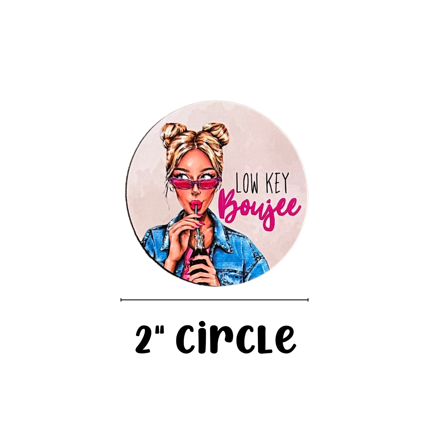 Pink Fashion Doll Freshie Cardstock Cutout Rounds | 20 pk