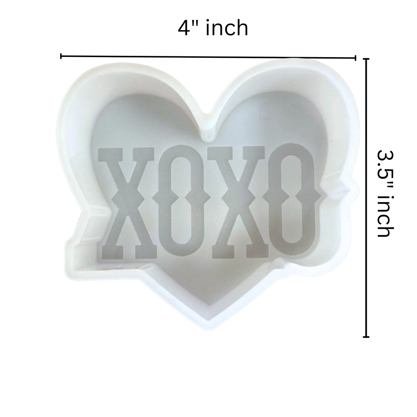 Heart Valentine’s Day XO XO Freshie Silicone Mold Love