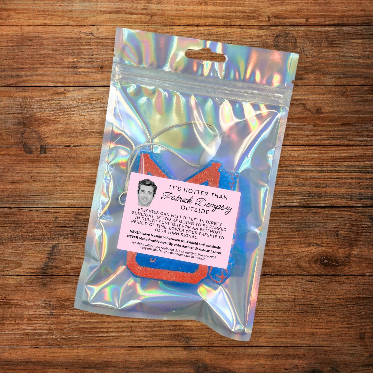 Hotter Than Patrick Freshie Stickers Dempsey | 3x4” 250 pcs/roll Car Scent Instruction Warning Labels