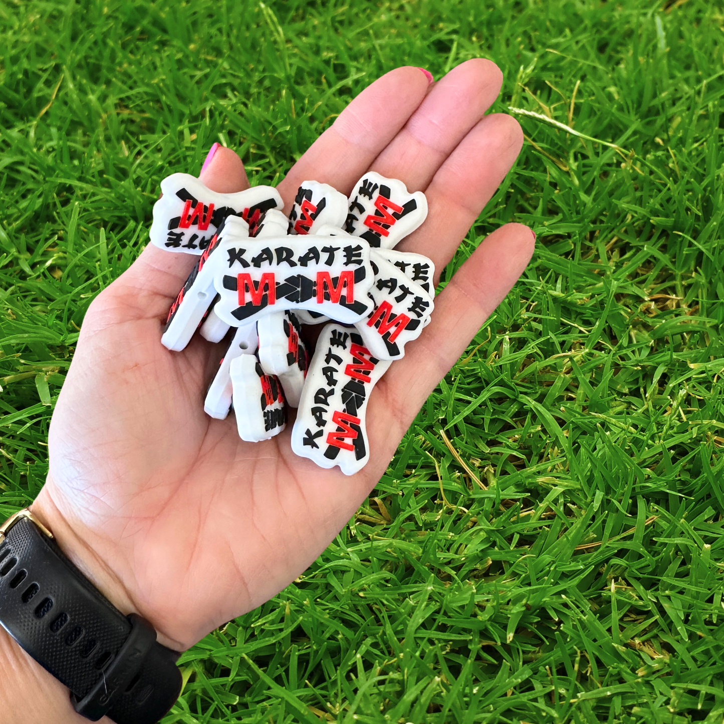 Karate Mom Silicone Focal Bead | 12 Pack