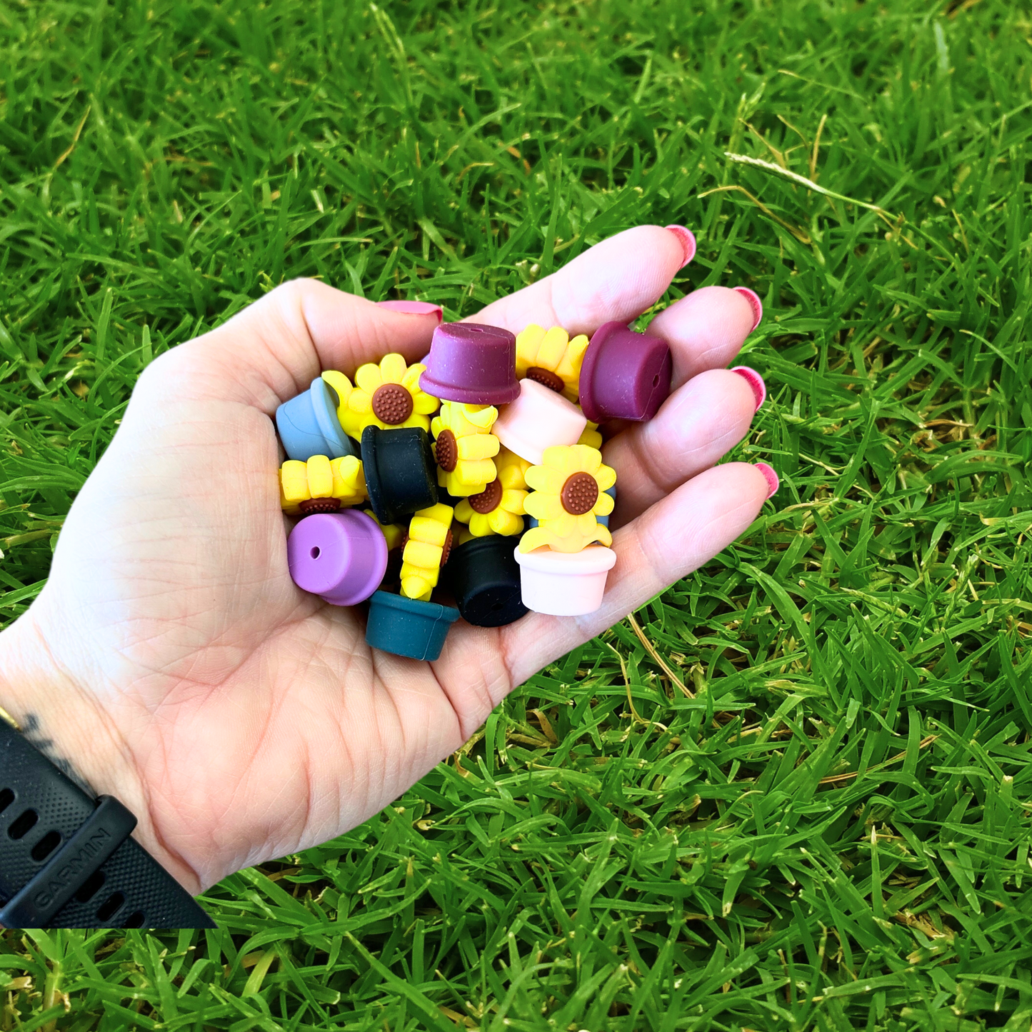 Sunflower Silicone Focal Bead Set | 12 Pc Mixed Pack