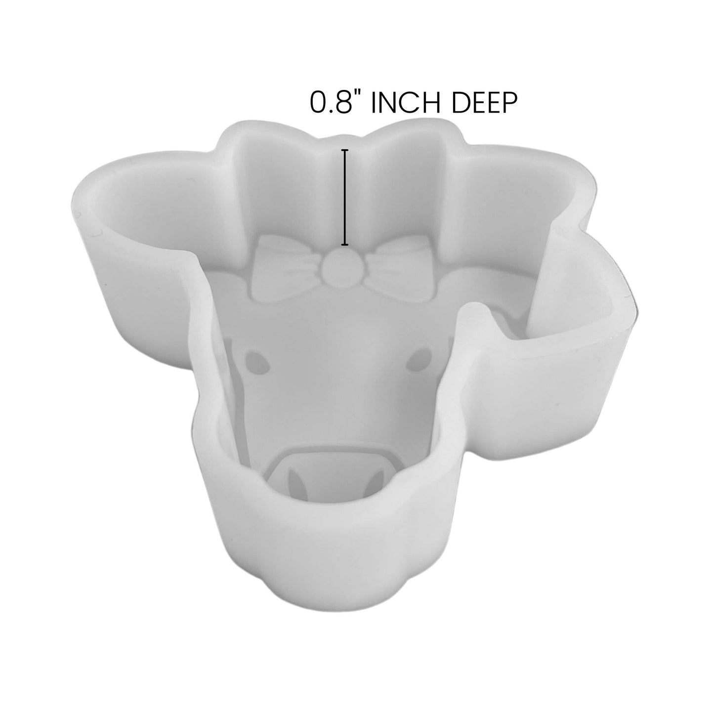 Cow with Ear Tag Silicone Mold - Vent Clip Size
