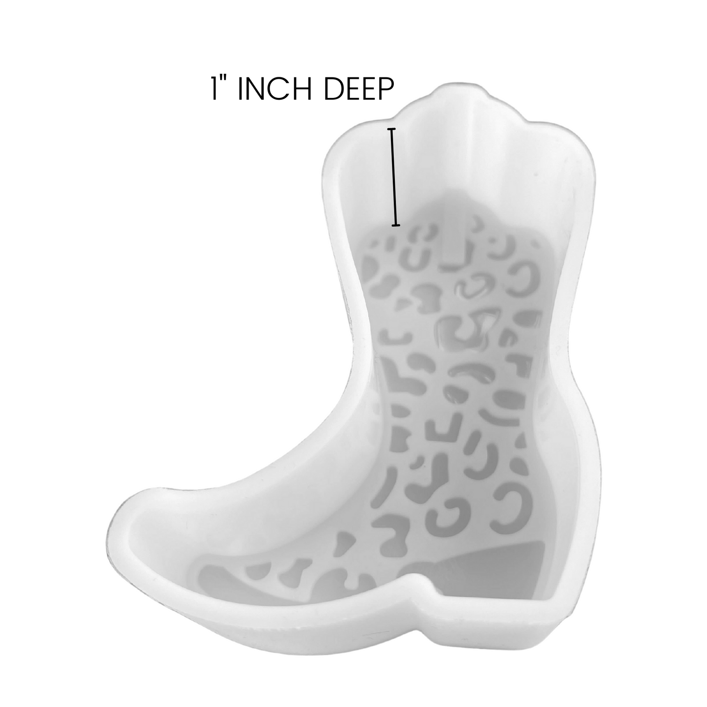 Leopard Print Cowgirl Boot Silicone Mold