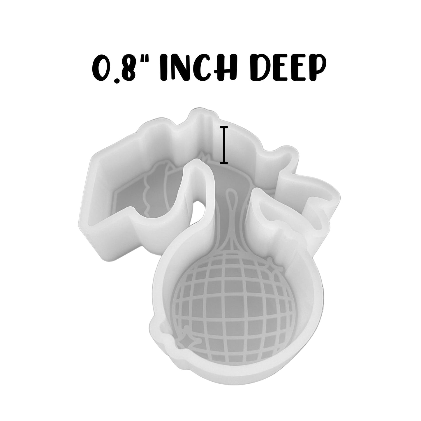 Grouch Hand Green Man Holding Disco Ball Silicone Mold