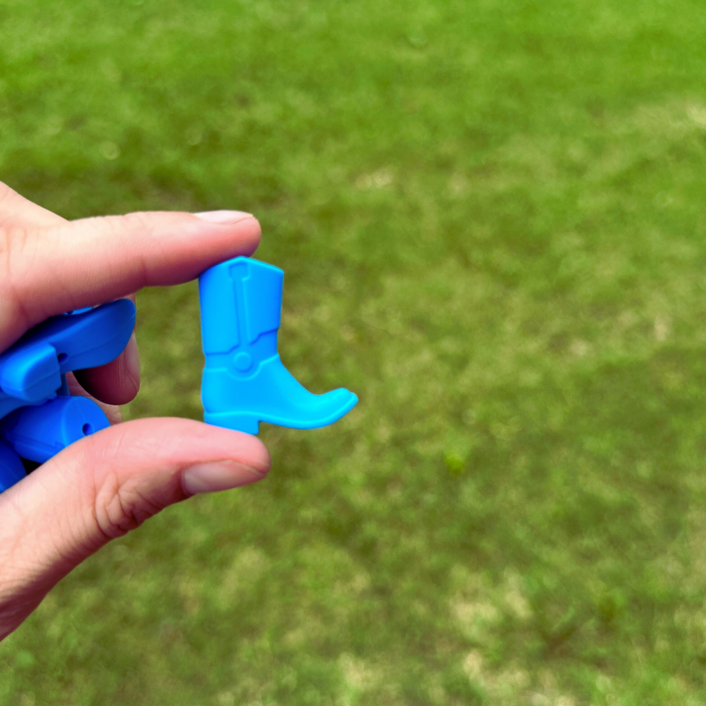 Blue Cowboy Boots Silicone Bead | 12 pk