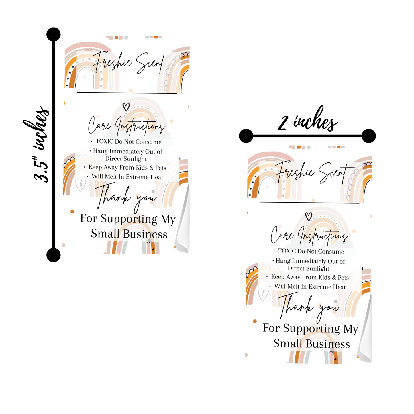 Rainbow Warning Labels Customer Package  2x3.5” | 200 Sticker Roll