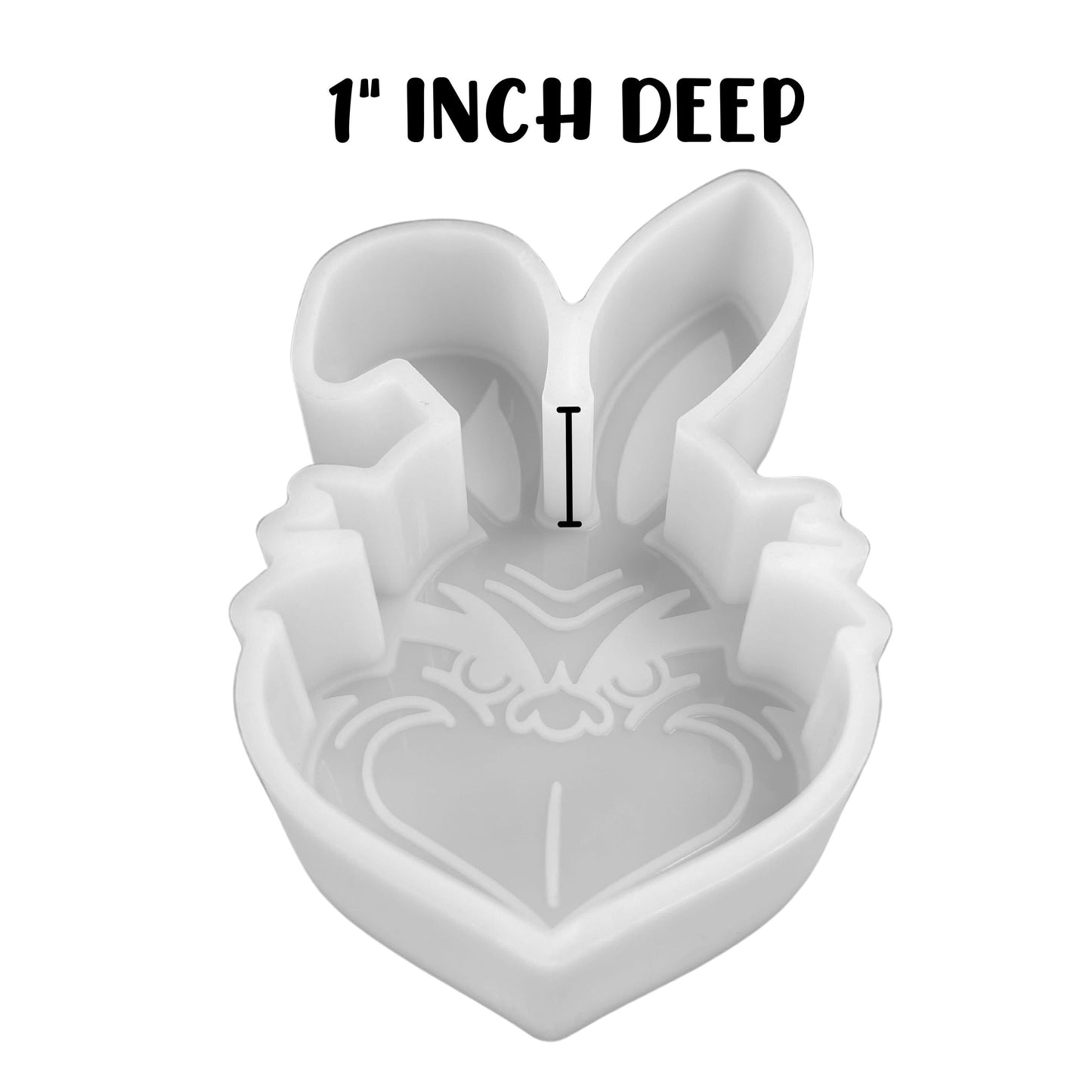Easter Grouch with Bunny Ears Silicone Mold