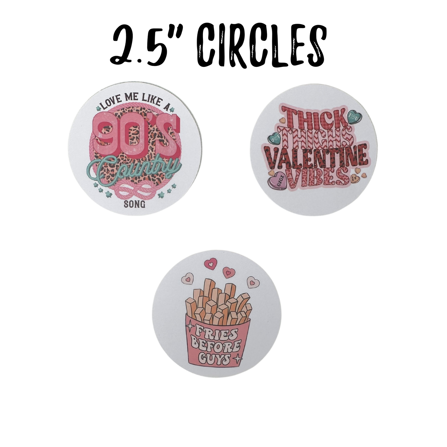 Valentine’s Day Round Cardstock Cut Out Circles | 12 pk mixed