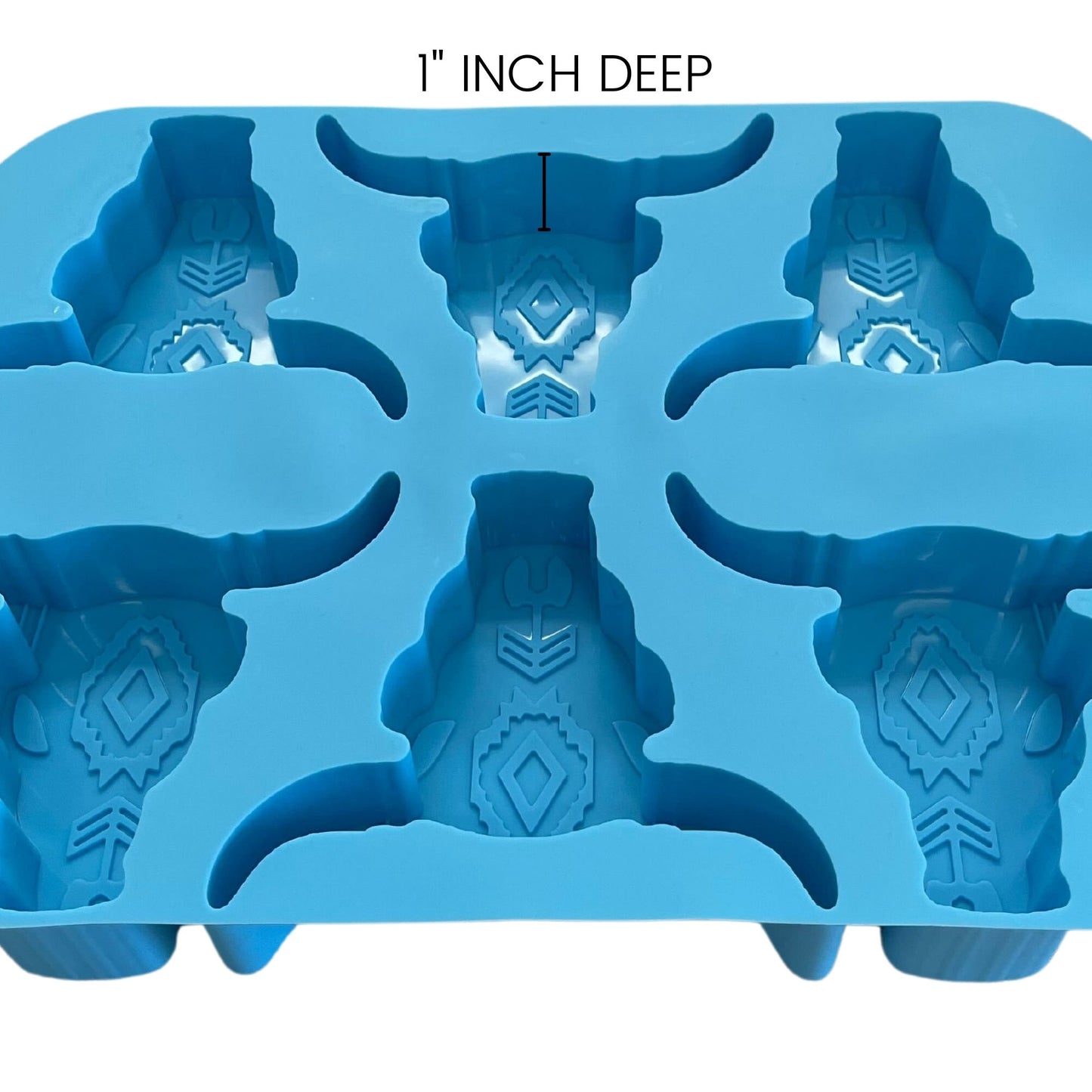 6 Longhorn Silicone Mold Tray