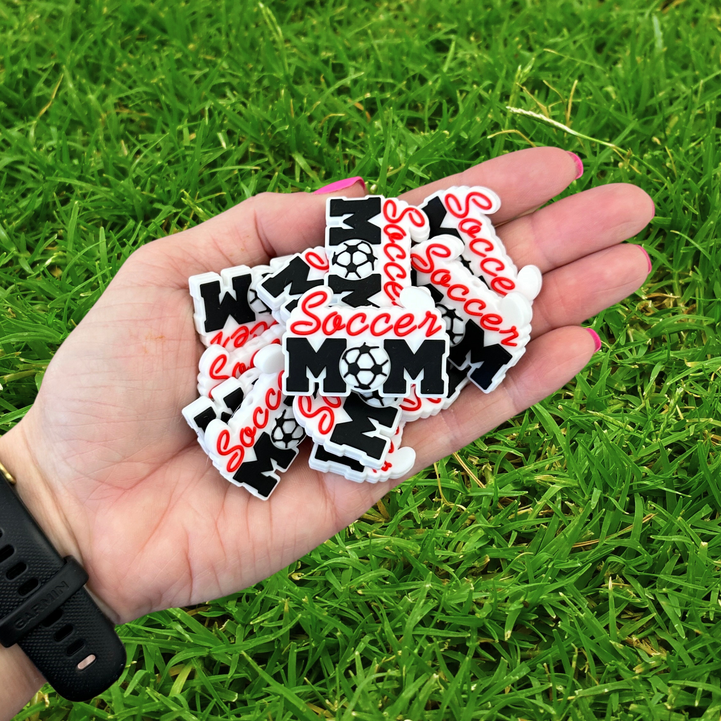 Soccer Mom Silicone Focal Bead | 12 Pack