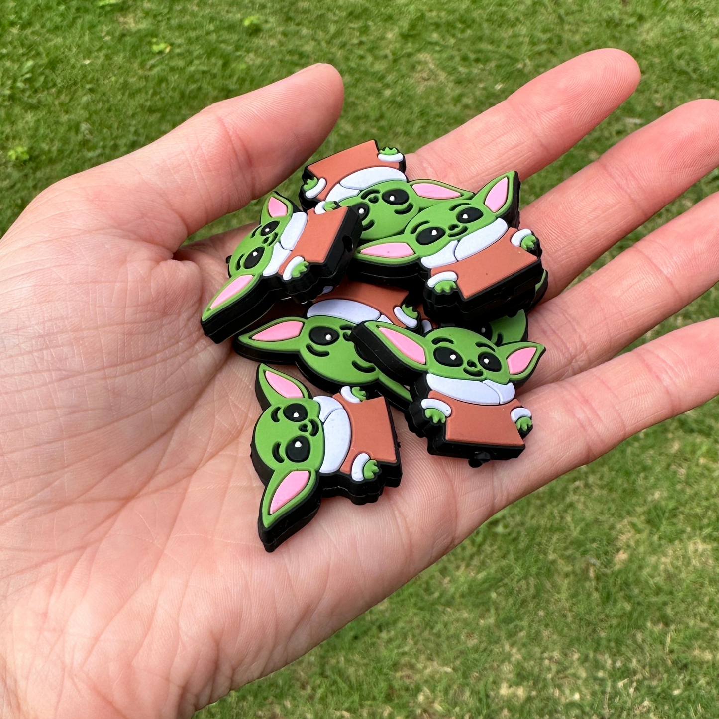 Yo da Focal Silicone Beads | 12 pk