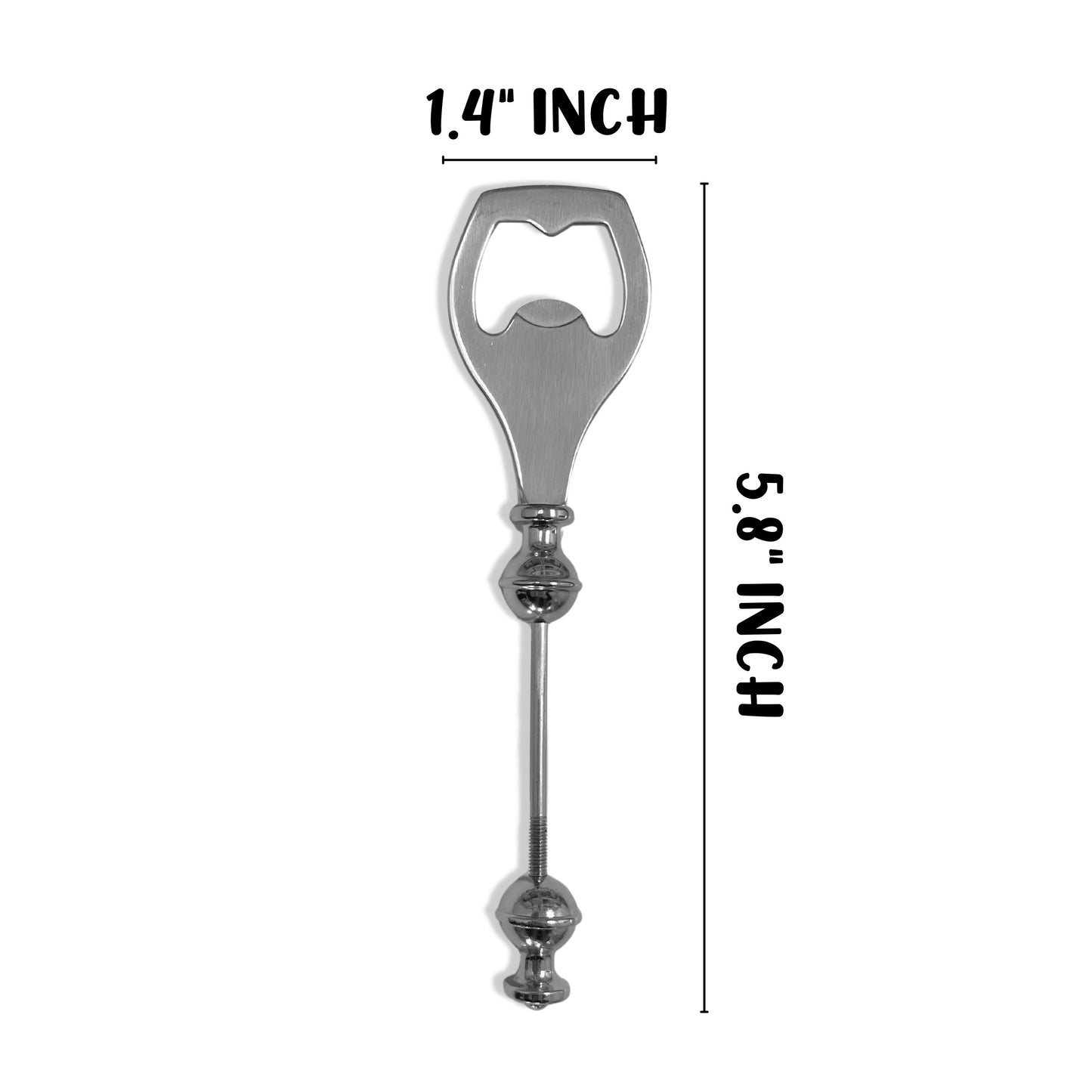 Beaded Bottle Opener Silver Stainless Steel 20pk