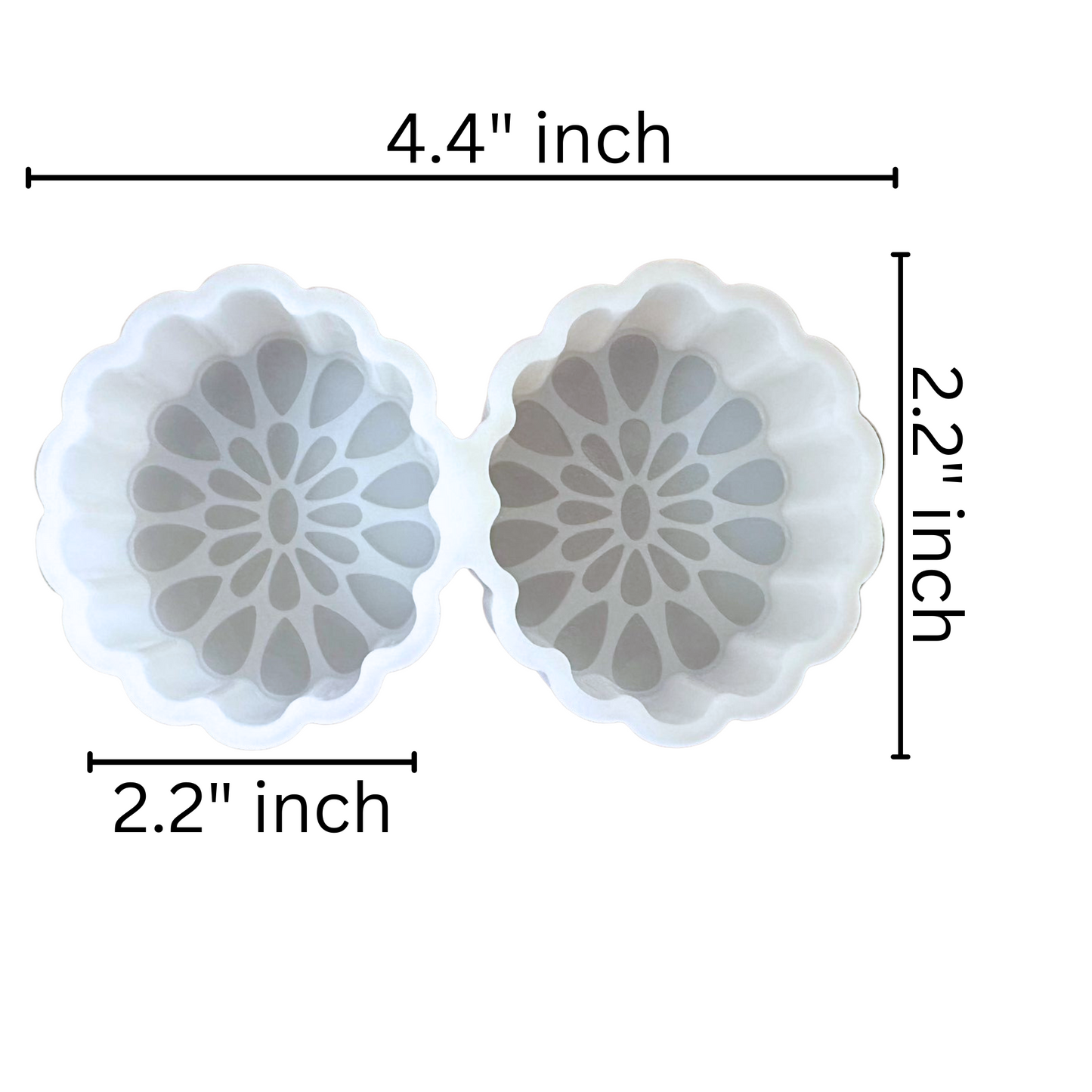 Conchos Squash Turquoise Silicone Mold Vent Clips