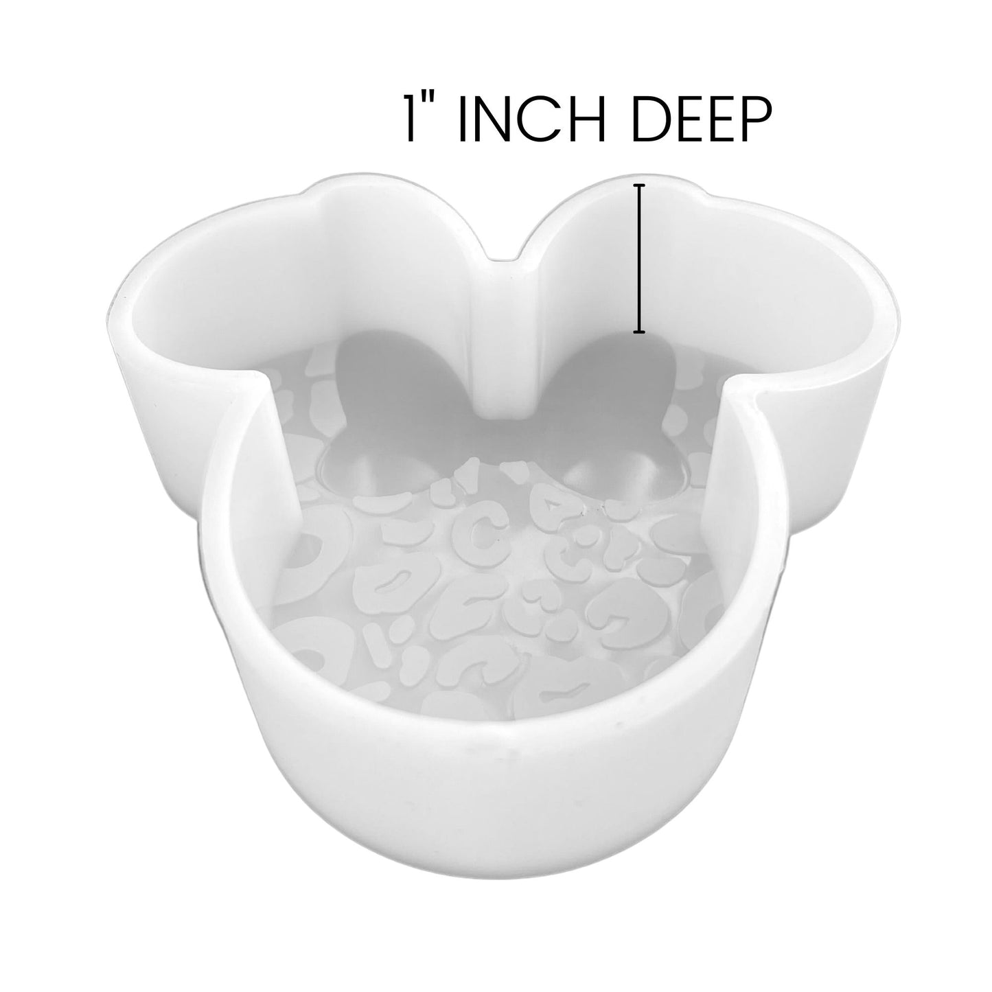 Leopard Print Mouse with Bow Silicone Mold