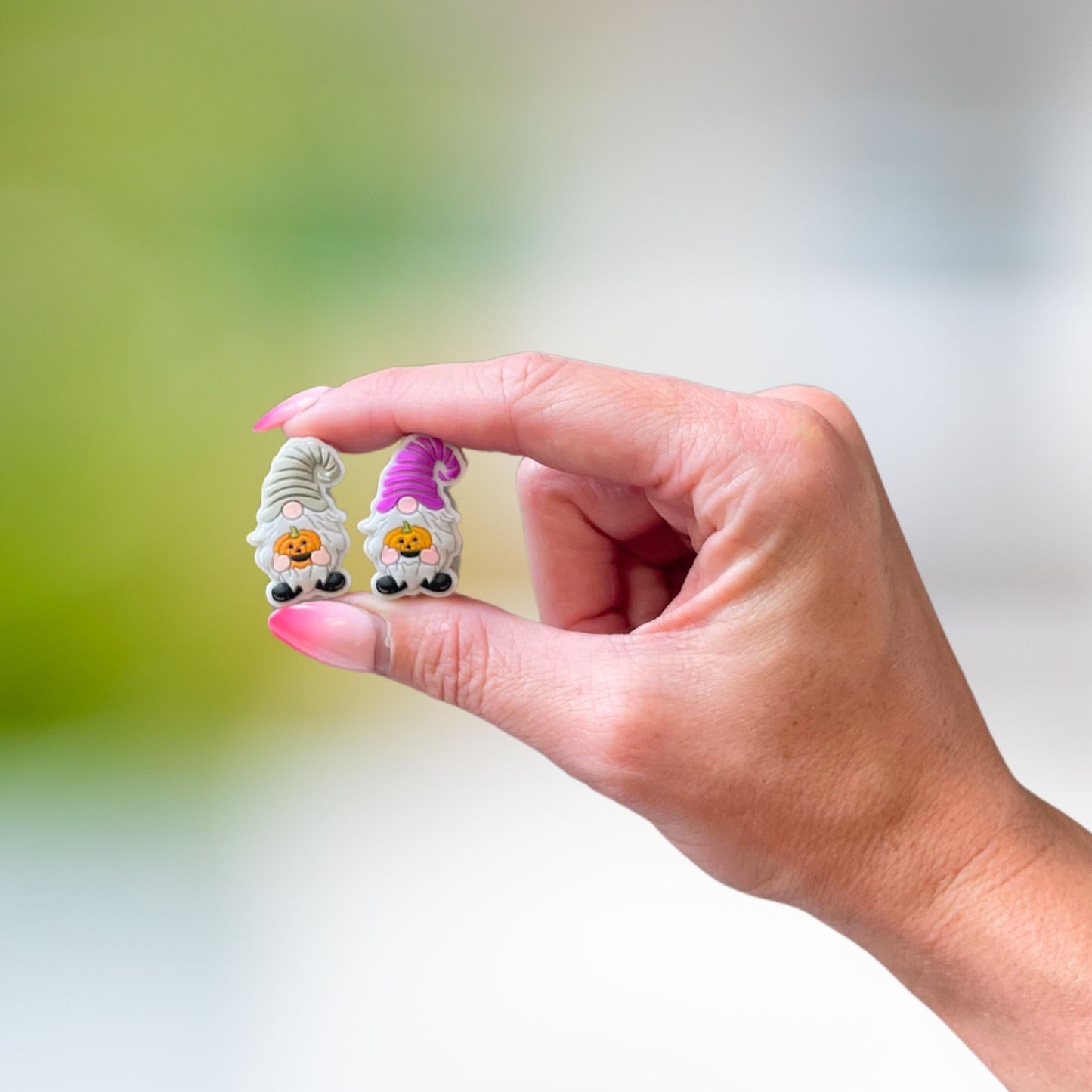 Gnome Halloween with Jack o’Lantern Focal Bead 3D 12 pk