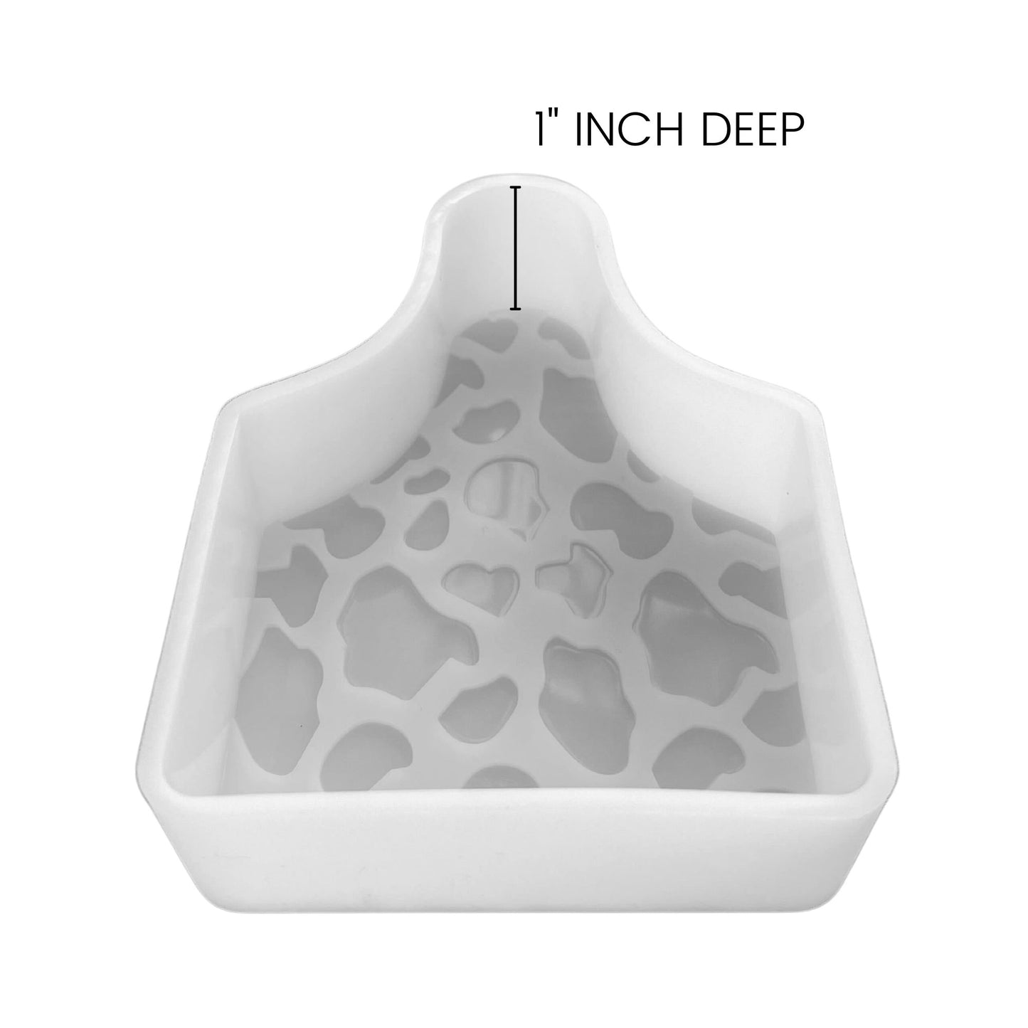 Cow Ear Tag Shaped with Cow Print Silicone Mold