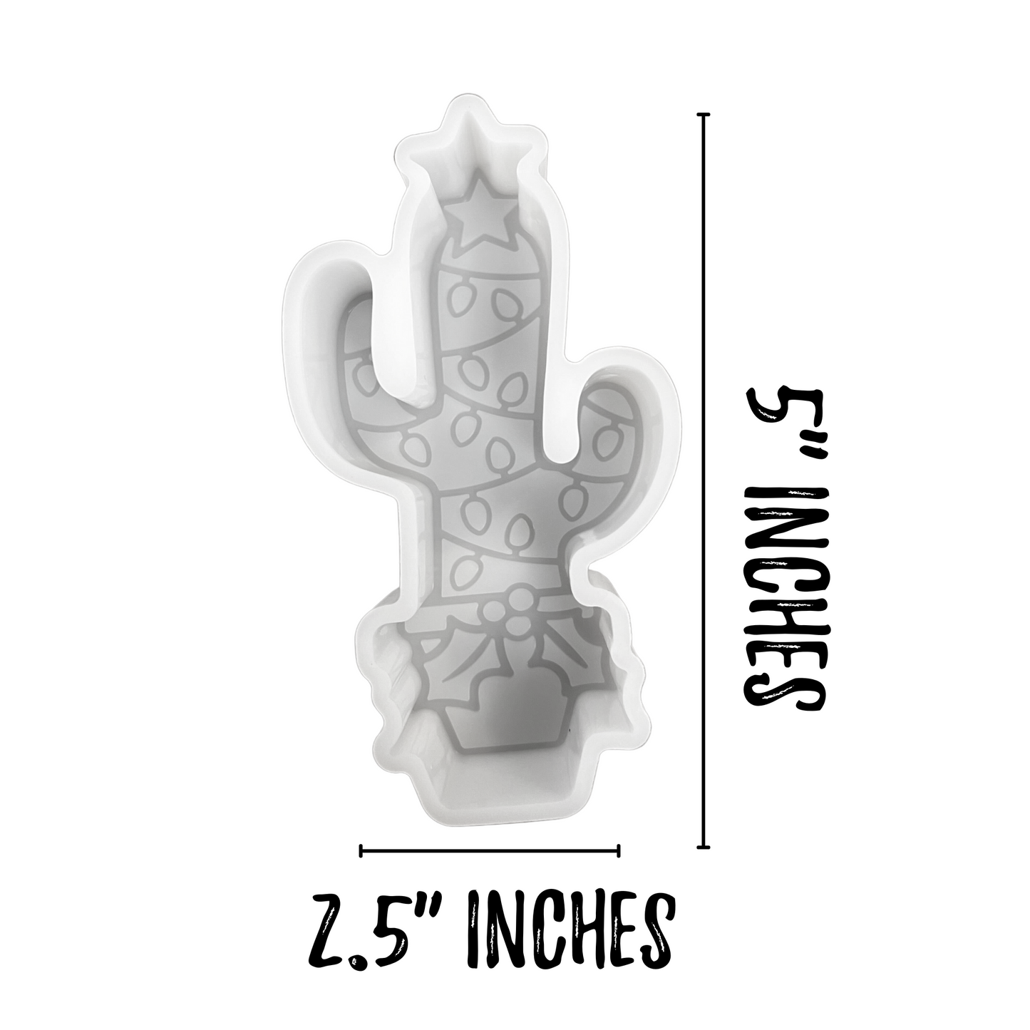 Christmas Cactus with Light in Pot Silicone Mold