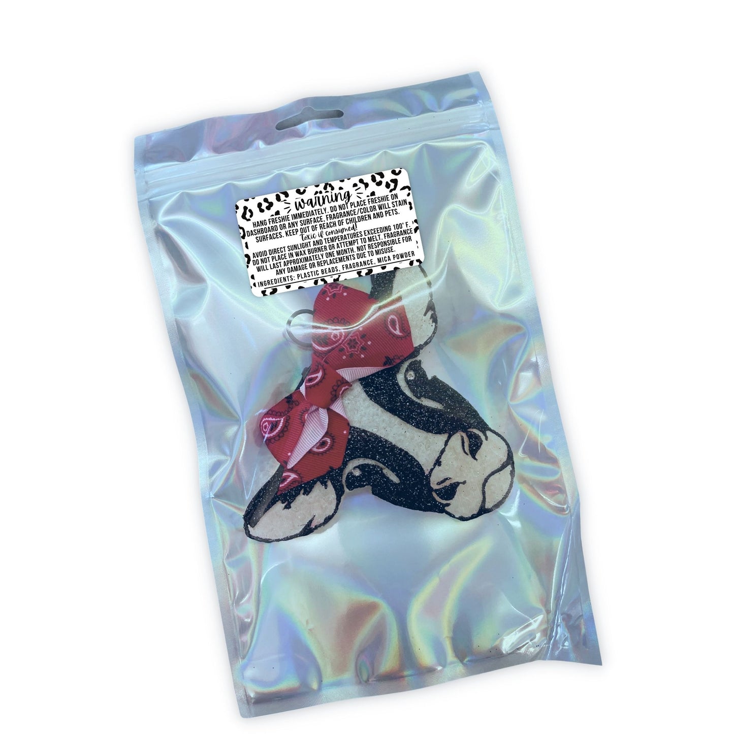 Freshie Warning Label Stickers | 350 Pack | Sticker Size 2.25" in x 1.25" in | Leopard Design