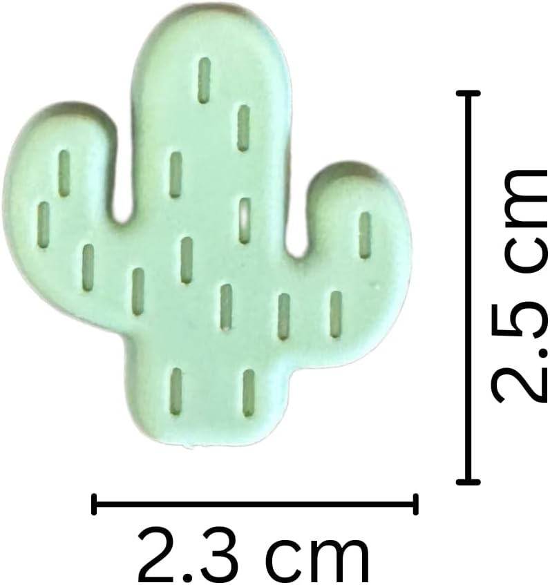 Cactus Focal Beads Silicone | 12 pk Mixed
