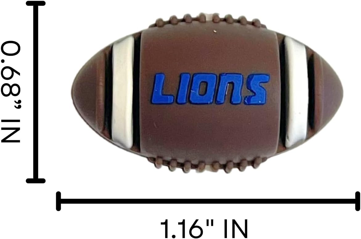 Football Shaped Logo Focal Beads 12 pk