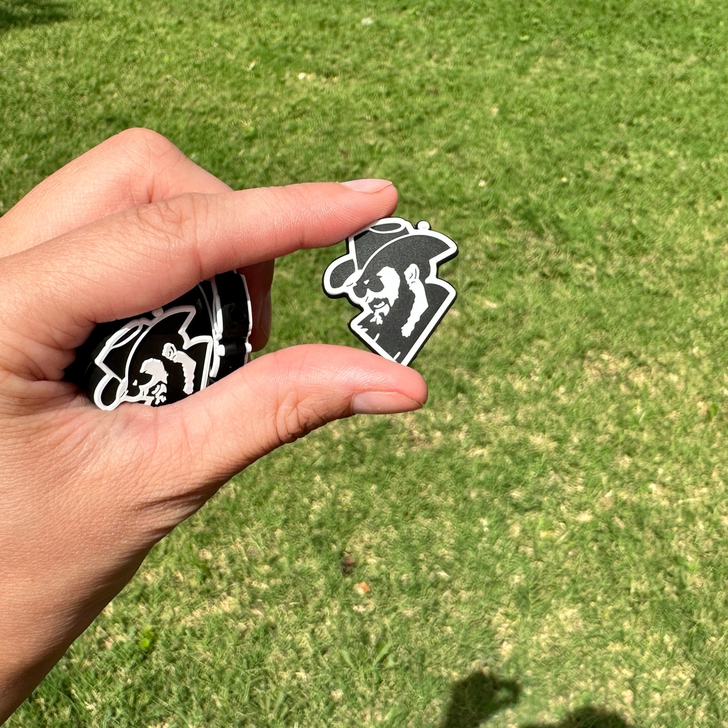 Cowboy Character with Hat Silicone Bead | 12 pk