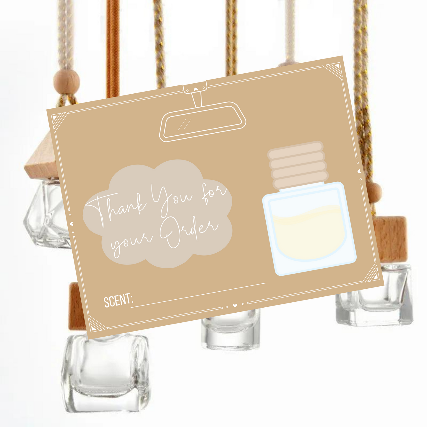 Car Diffuser Care Instruction Cards | 50 pk 4.25x5.5”