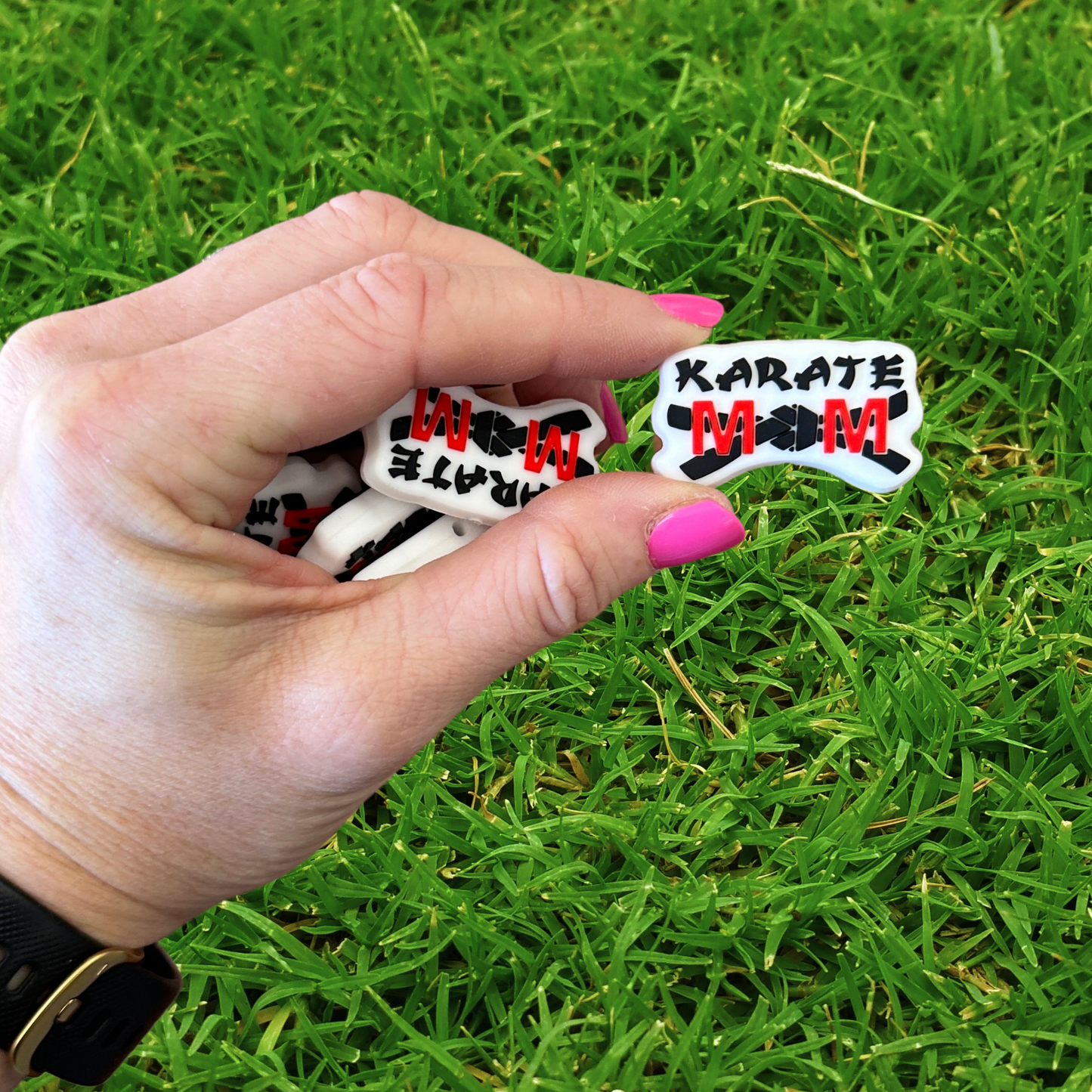 Karate Mom Silicone Focal Bead | 12 Pack