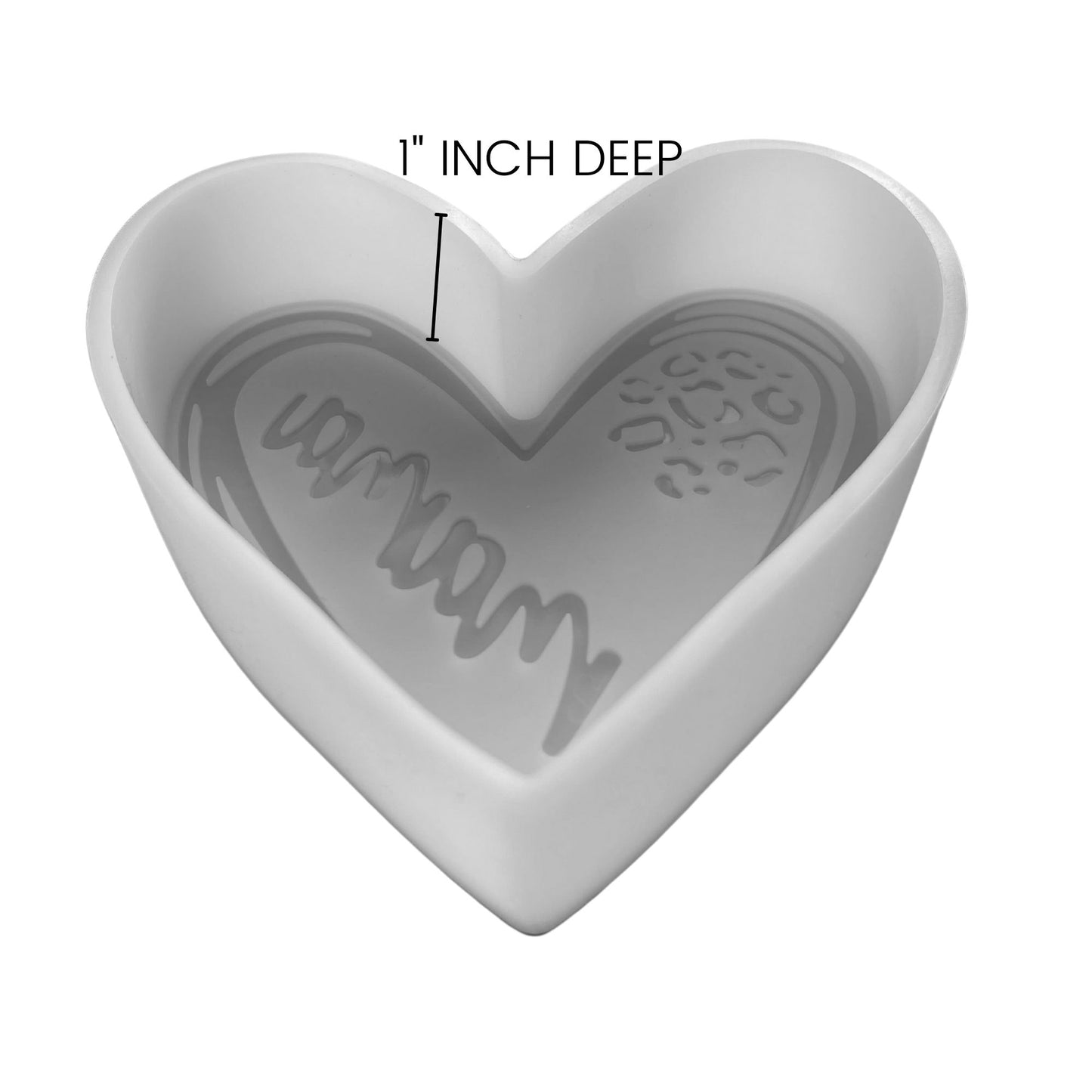 Mama Heart with Leopard Print