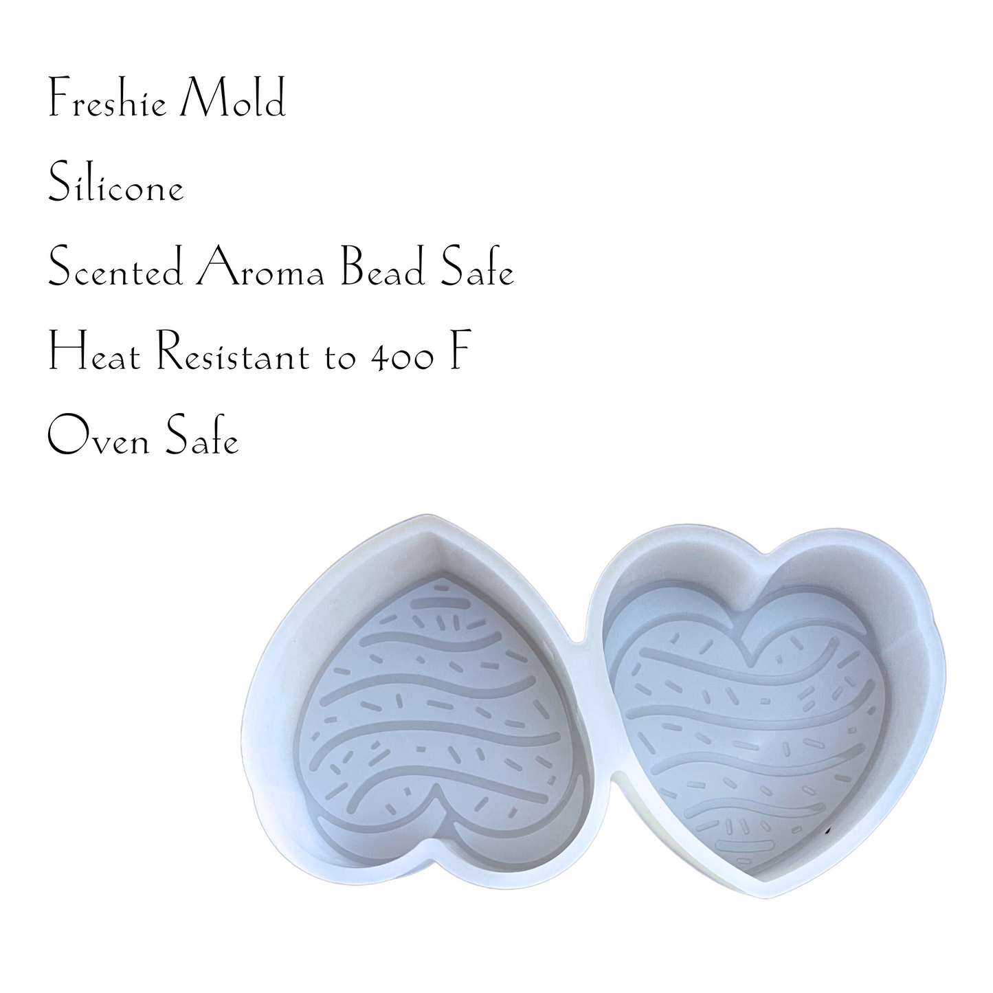 Double Heart Debbie with Little Sprinkles Silicone Mold