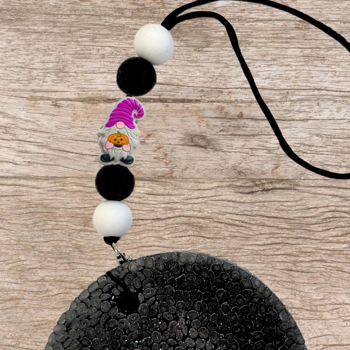 Gnome Halloween with Jack o’Lantern Focal Bead 3D 12 pk