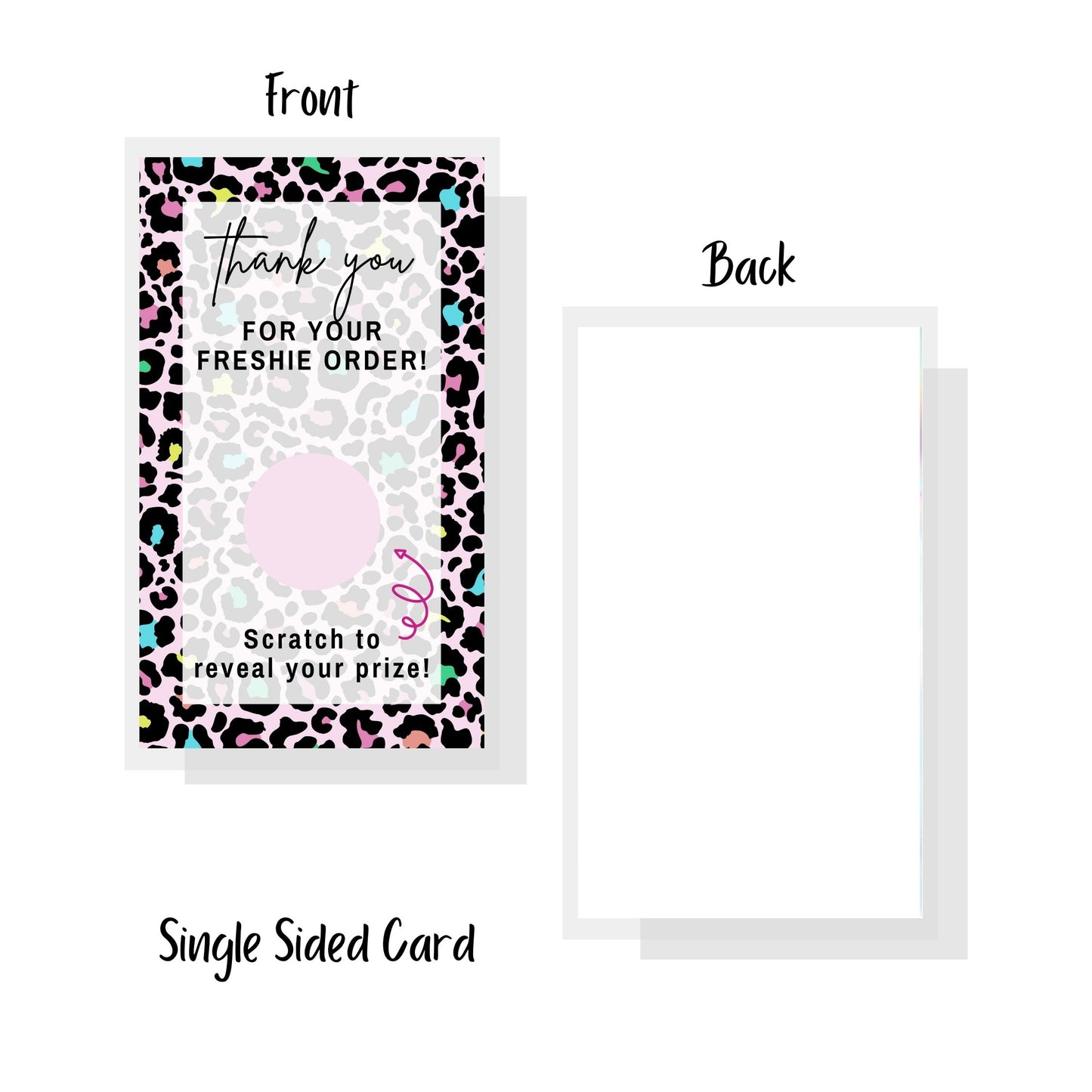 Freshies DIY Scratch Off Discount Card | 30 Pack | 2 x 3.5" inches Business Sized Card