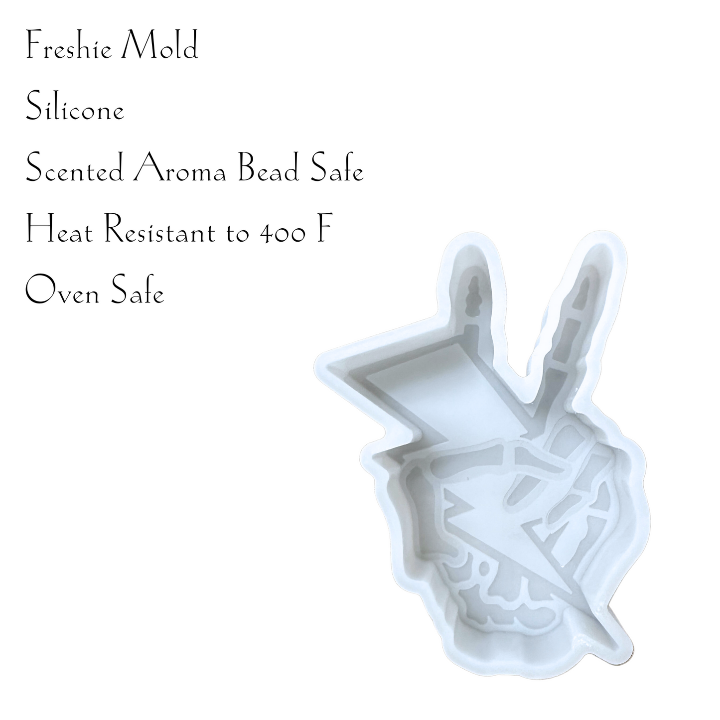 Skeleton Hand Holding Lightning Bolt Silicone Mold