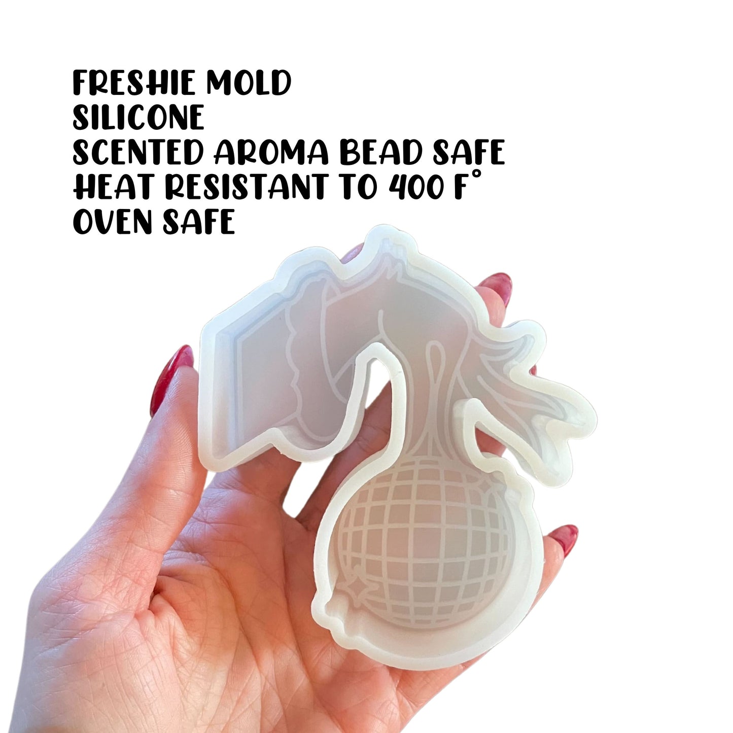 Grouch Hand Green Man Holding Disco Ball Silicone Mold