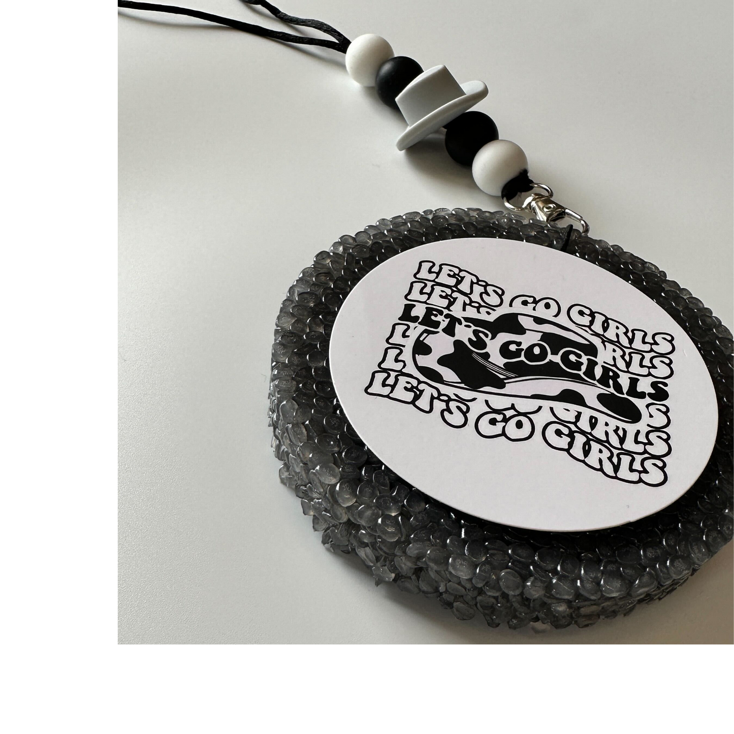 Gray Cowboy Hat Silicone Bead | 12 pk