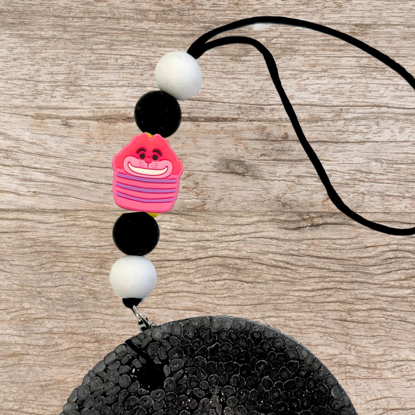 Alice in Wonderland Cheshire Cat Silicone Focal Bead 12 pk