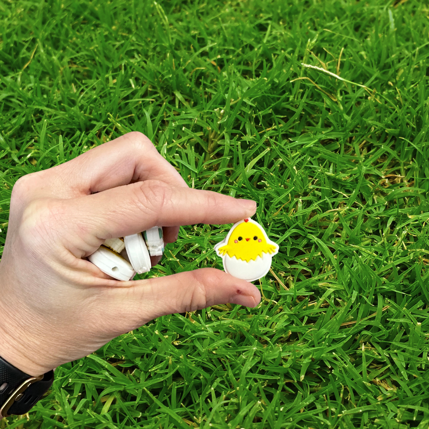 Easter Egg & Gnome Marshmallow Shaped Silicone Focal Bead | 12 pk Mixed