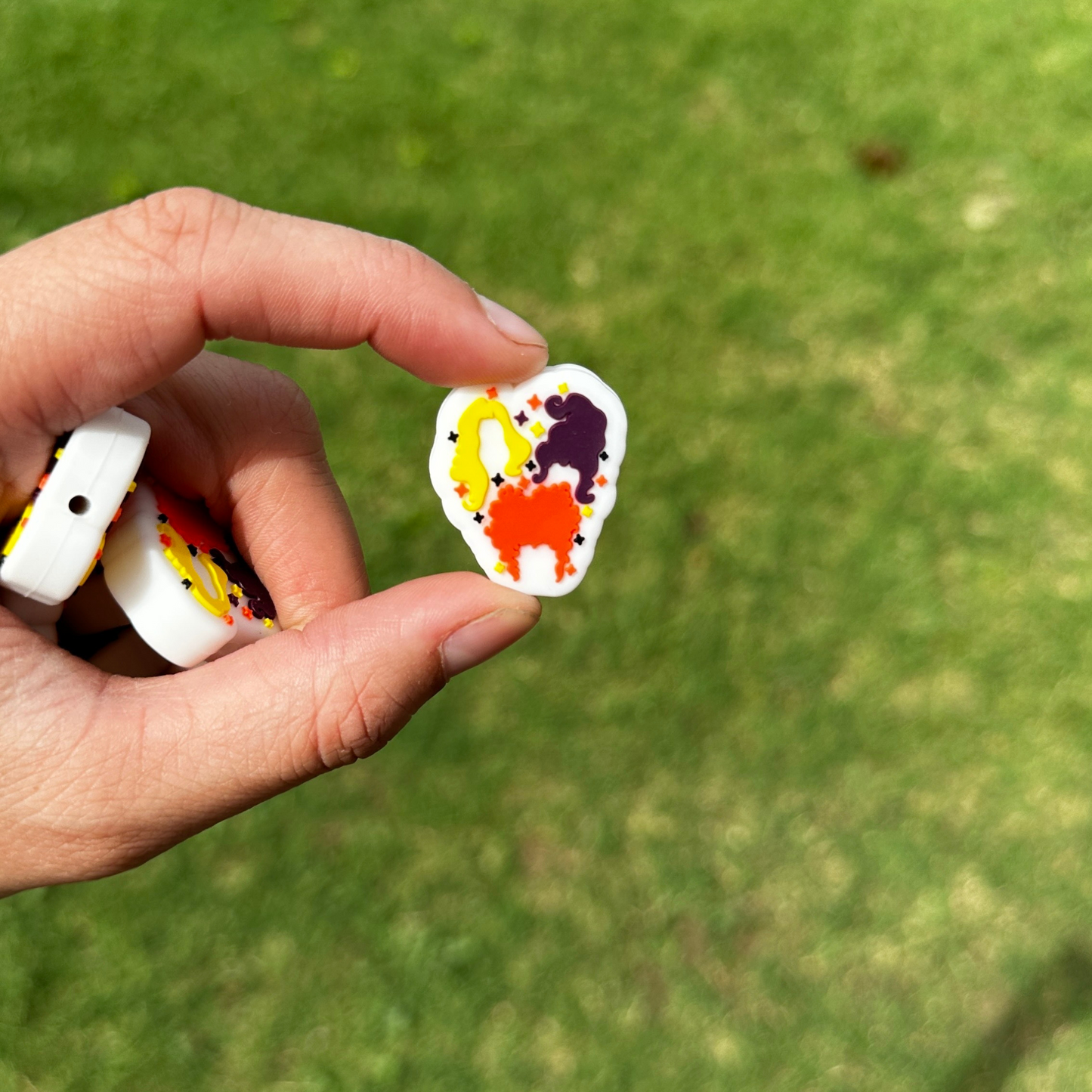 Hocus Halloween Focal Beads Silicone Horror 3 Witch Sisters | 12 pk