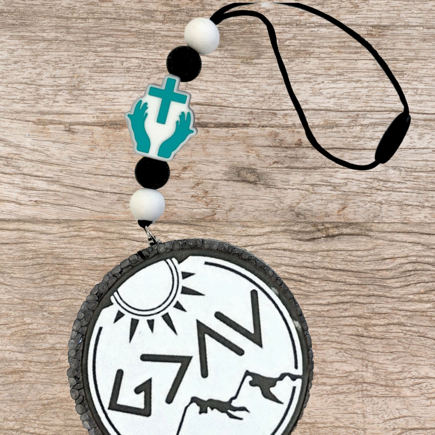 Cross with Praying Hands Christian Religious Bible Silicone Beads | 12pk